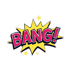 comic style bang text vector icon, fools’ day vector illustration - simple illustration of comic style bang text perfect for logos, and fools’ day-themed designs.