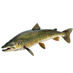 Fototapeta premium Realistic Isolated Pike Fish on Clean transparent background for High-Quality.