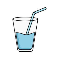 fake glass of water with straw vector icon, fools’ day vector illustration - simple illustration of fake glass of water with straw perfect for logos, and fools’ day-themed designs.