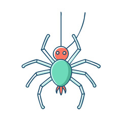 fake spider vector icon, fools’ day vector illustration - simple illustration of fake spider perfect for logos, and fools’ day-themed designs.