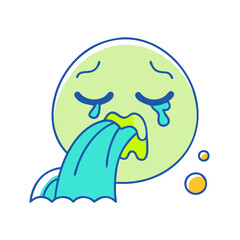 fake vomit vector icon, fools’ day vector illustration - simple illustration of fake vomit perfect for logos, and fools’ day-themed designs.