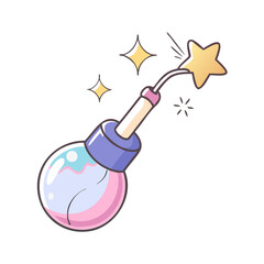 glitter bomb vector icon, fools’ day vector illustration - simple illustration of glitter bomb perfect for logos, and fools’ day-themed designs.