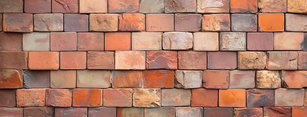 Obraz premium Terra cotta tile or brick texture background. For wall papers or banners.