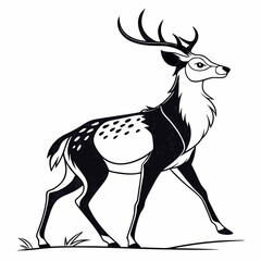 Stylized Deer Vector Graphic for Nature Themes
