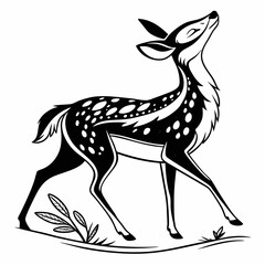 Stylized Deer Vector Graphic for Nature Themes