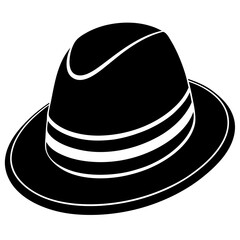Classic Fedora Hat in Vector Format