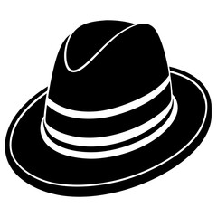 Classic Fedora Hat in Vector Format