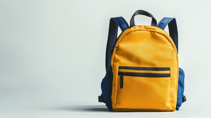 Colorful school backpack isolated on a neutral background showcasing modern design and versatility for students and daily use.