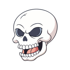 laughing skull vector icon, fools’ day vector illustration - simple illustration of laughing skull perfect for logos, and fools’ day-themed designs.