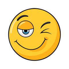 mischievous wink vector icon, fools’ day vector illustration - simple illustration of mischievous wink perfect for logos, and fools’ day-themed designs.