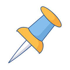 trick thumbtack vector icon, fools’ day vector illustration - simple illustration of trick thumbtack perfect for logos, and fools’ day-themed designs.