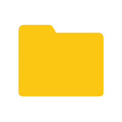 Yellow Folder Icon Vector - High-Quality Illustration for File Management Themes