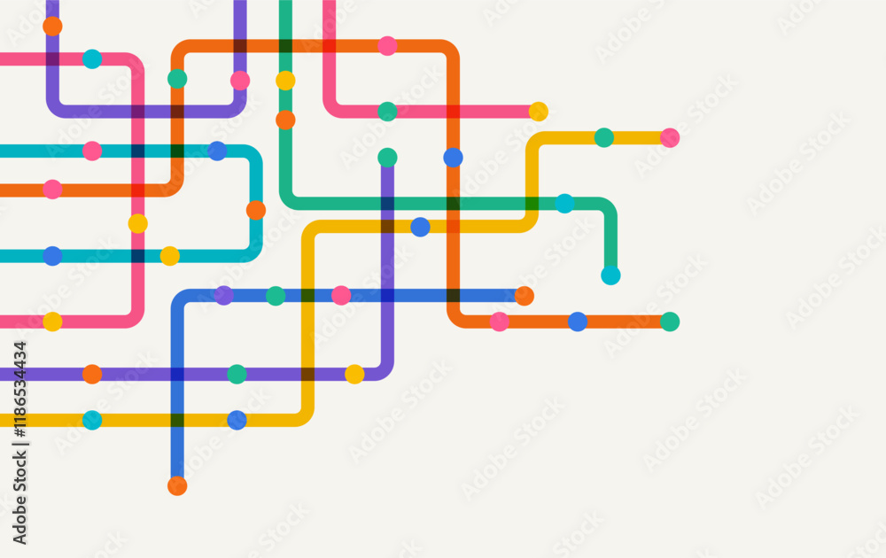 Poster circuit connect lines and dots. network technology and connection concept. decentralized network nod