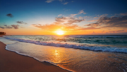 beautiful florida beach at sunset
