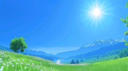 Obraz premium daytime meadow view