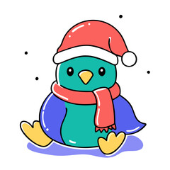 Adorable Penguin Illustration - High-Quality Vector for Holiday Designs