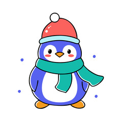 Festive Penguin Clipart - Ideal for Digital and Print Christmas Projects