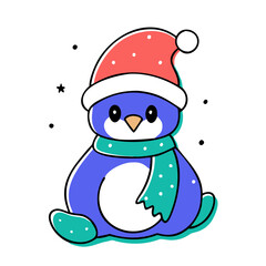 Festive Penguin Clipart - Ideal for Digital and Print Christmas Projects