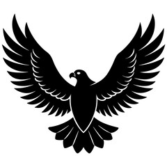 Eagle Silhouette Vector - High-Quality Illustration for Wildlife and Power Themes