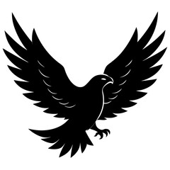 Eagle Silhouette Vector - High-Quality Illustration for Wildlife and Power Themes