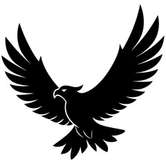 Flying Eagle Silhouette - Bold and Dynamic Vector for Creative Projects