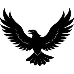 Flying Eagle Silhouette - Bold and Dynamic Vector for Creative Projects