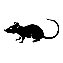 Mouse Silhouette Vector - High-Quality Illustration for Wildlife and Design Projects