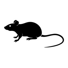 Black Mouse Icon - Perfect Vector for Pest Control, Nature, and Educational Themes