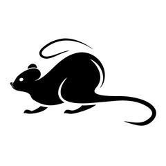 Simple Rat Silhouette Vector - Ideal for Branding and Creative Use