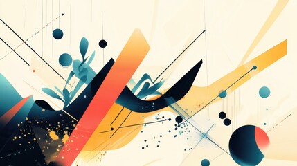 Abstract Financial Growth Visualization illustration