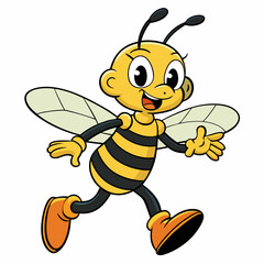 Whimsical Bumblebee Icon - Perfect for Nature-Themed Graphics and Projects