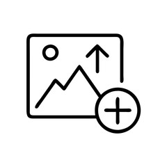 Upload Image Icon - High-Quality Vector for Web and App Development