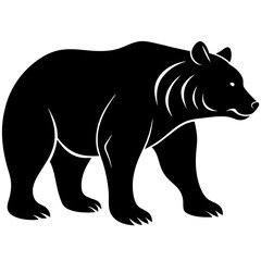 Black Bear Icon Vector - Perfect for Outdoor and Nature Branding