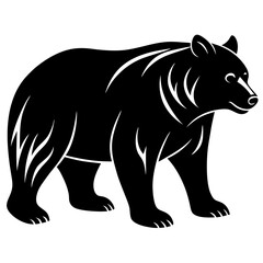 Black Bear Icon Vector - Perfect for Outdoor and Nature Branding