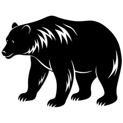 Black Bear Icon Vector - Perfect for Outdoor and Nature Branding