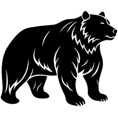 Black Bear Icon Vector - Perfect for Outdoor and Nature Branding