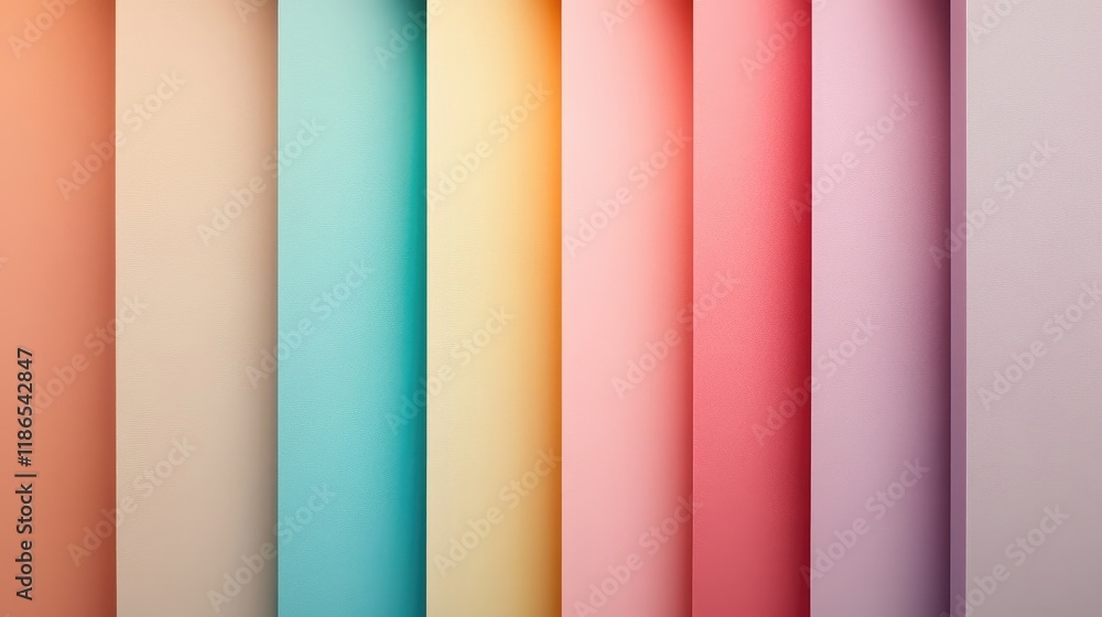 Poster pastel color strips with smooth gradient texture for background and design use