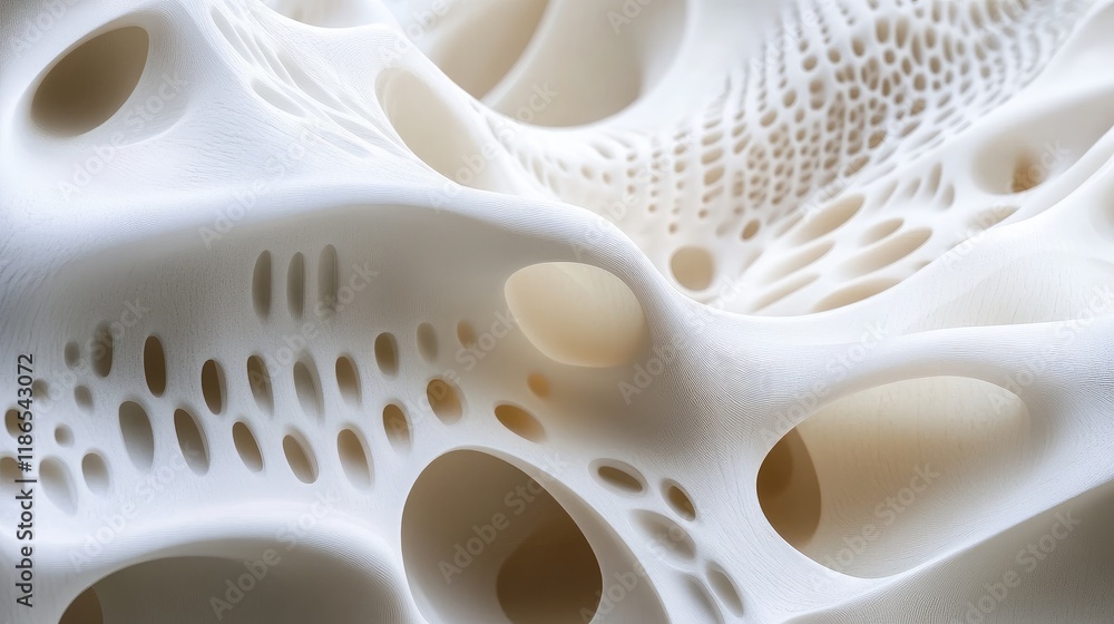 Poster abstract organic textures with soft cream waves creating a sense of tranquility and fluidity in a se