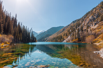 A beautiful morning at Kolsai lake, Kazakhstan