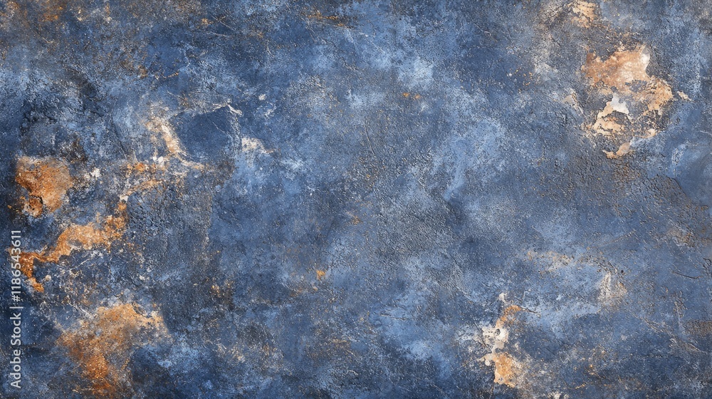 Poster abstract textured background featuring soft dark blue and azure hues with hints of gold, perfect for