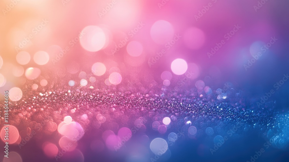 Poster holographic gradient background with soft focus bokeh effect ideal for creative and themed compositi