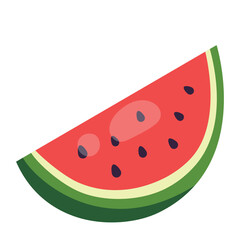 Ripe watermelon. Vector illustration in flat style