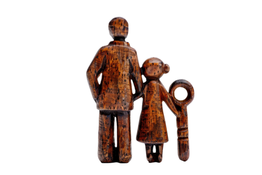 Honoring the key contributions of fathers in building strong families isolated on transparent background