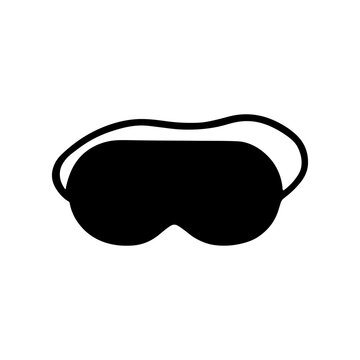recommend clip art: Sleeping eye mask silhouette vector illustration design on white background.