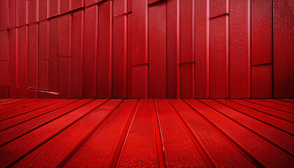 background texture of the red facade wall with compelled perspective
