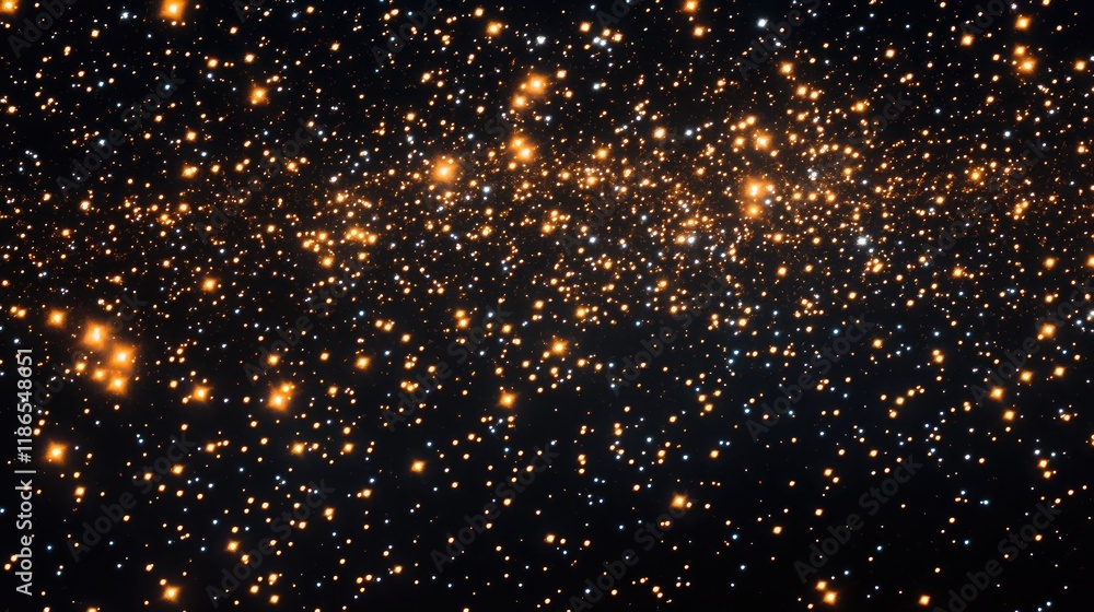 Poster vast star field in deep space showcasing countless distant stars and cosmic illumination against a d