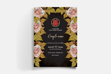Obraz premium floral bridal shower invitation templates