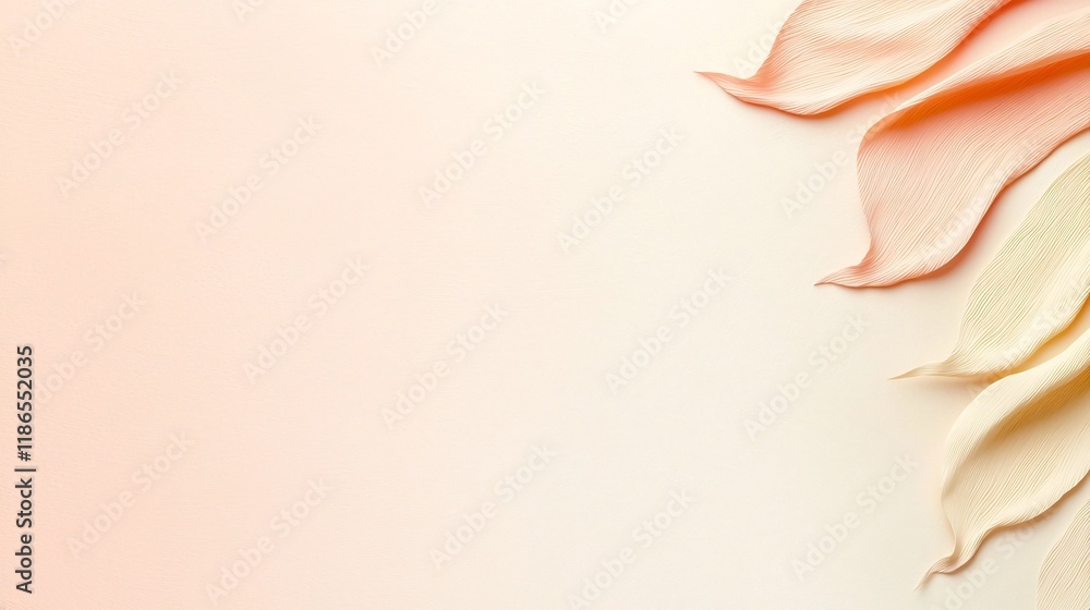 Poster elegant and modern background featuring a soft pastel gradient transitioning from pink to beige hues