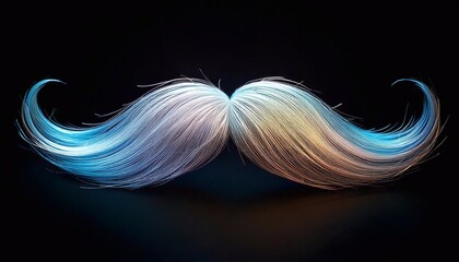 Neon mustache glowing in the dark with vibrant colors and unique design