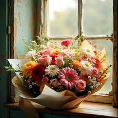 "Golden Hour Blooms: A Dreamy Floral Symphony"